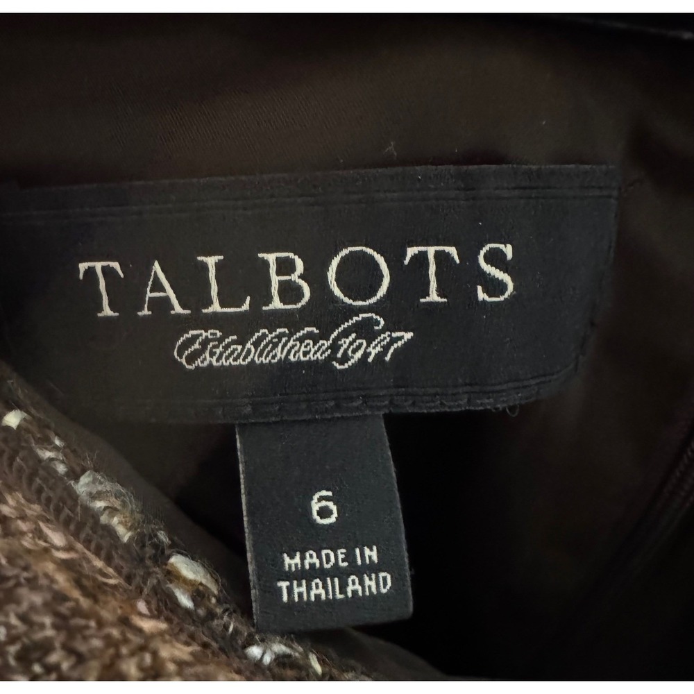 Talbots Old Money Tweed Pencil Skirt Women Size 6 Quiet Luxury Preppy Career - Picture 5 of 8